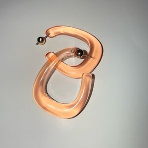 Unique Peach Hoop Earrings